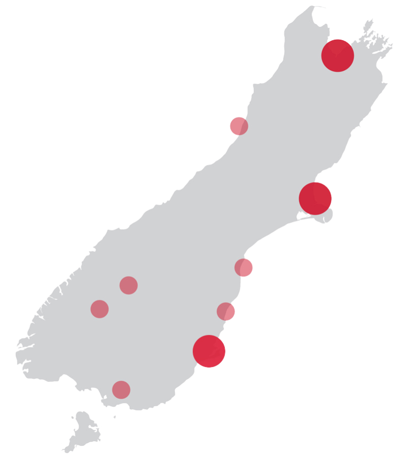 Teltrac South Island coverage map