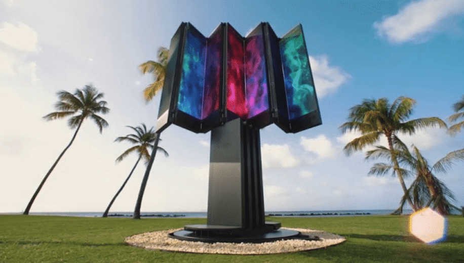 C-Seed folding outdoor TV