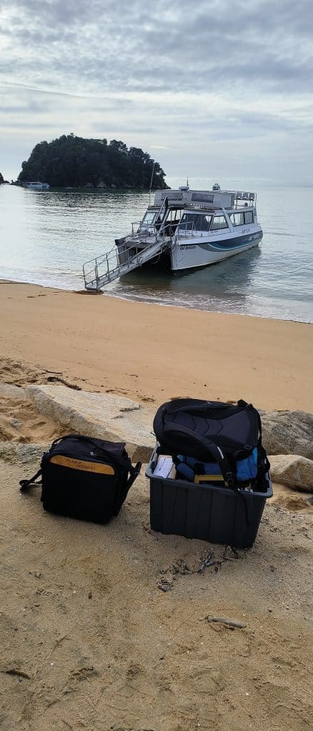 Awaroa Lodge water taxi access